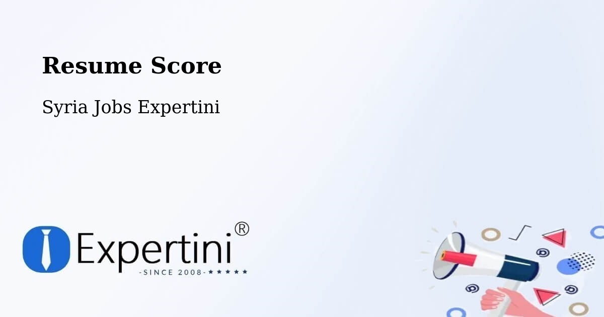 Resume Score & Job Description Match Tool – Douma - Syria Jobs Expertini
